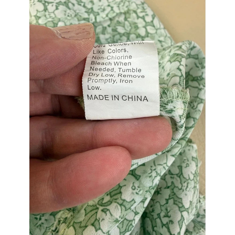 Cottagecore Floral‎ Midi Skirt Ditsy Print Slit Size M Unbranded
